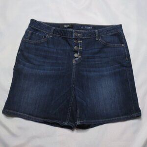 SIMPLY VERA WANG womens SHORTS blue DARK DENIM jean BUTTON_FLY mid-rise SIZE 12